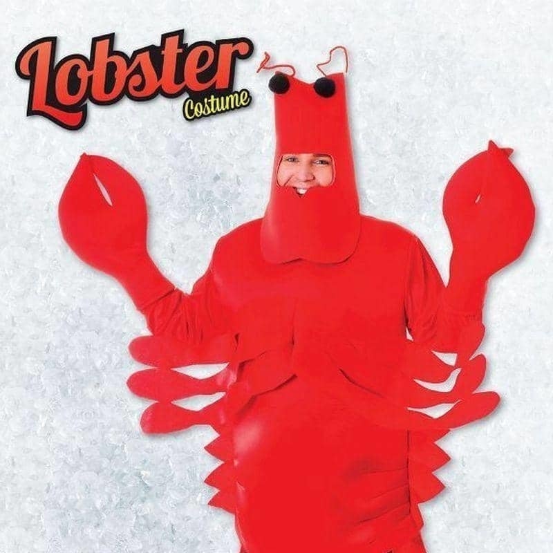Size Chart Lobster Costume with Claws Adult Red Funny Jumpsuit