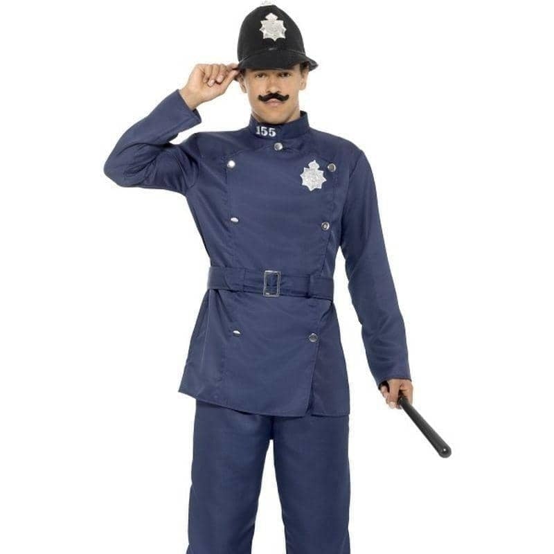 London Bobby British Cop Costume Adult Blue_2