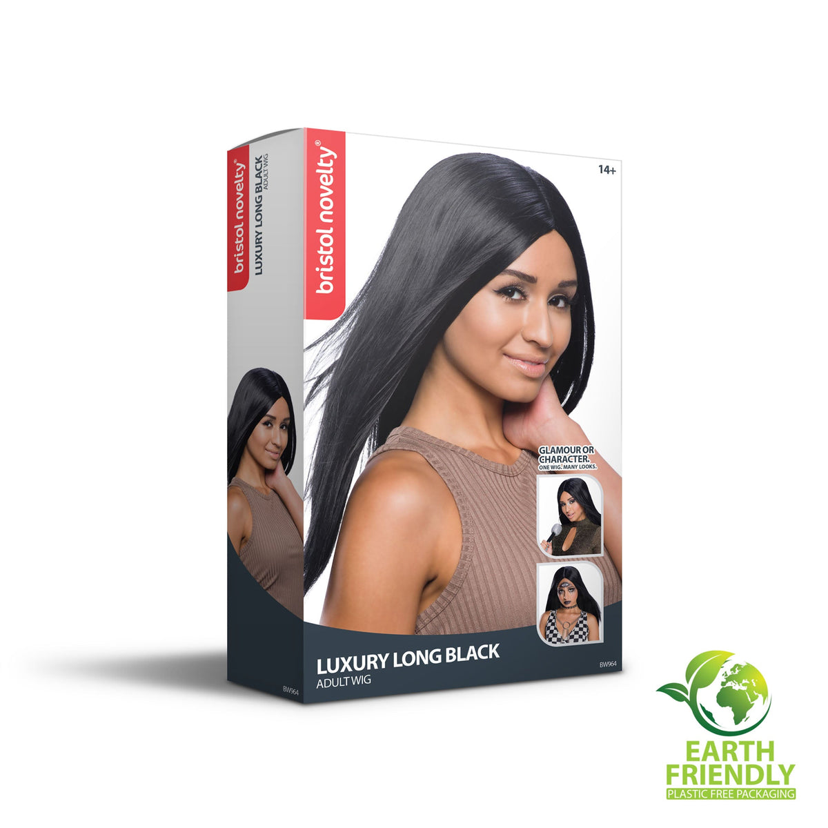 Luxury Long Black Wig for Women 4