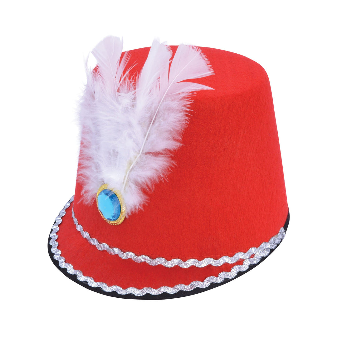 Majorette Hat Red with Feather_1
