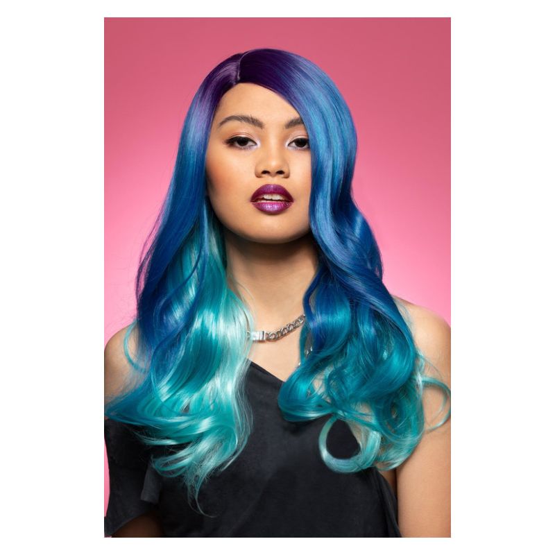 Manic Panic® Mermaid Queen Bitch Wig Adult Blue Green_1