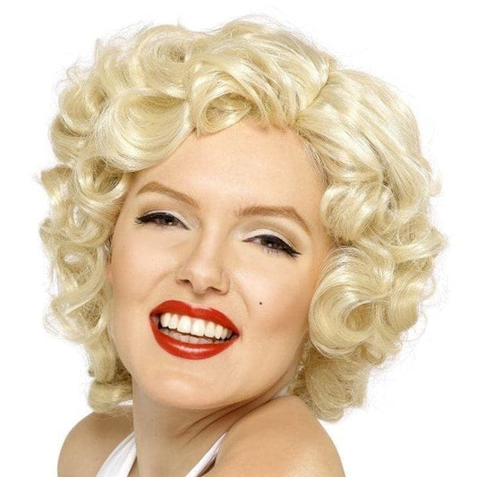 Marilyn Monroe Curled Short Blonde Adult Wig Costume Accessory 2