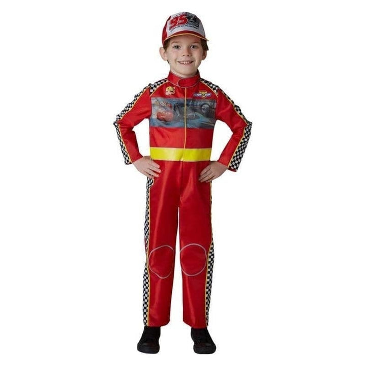 Mcqueen Deluxe Disney Cars Kids Race Suit Costume_1