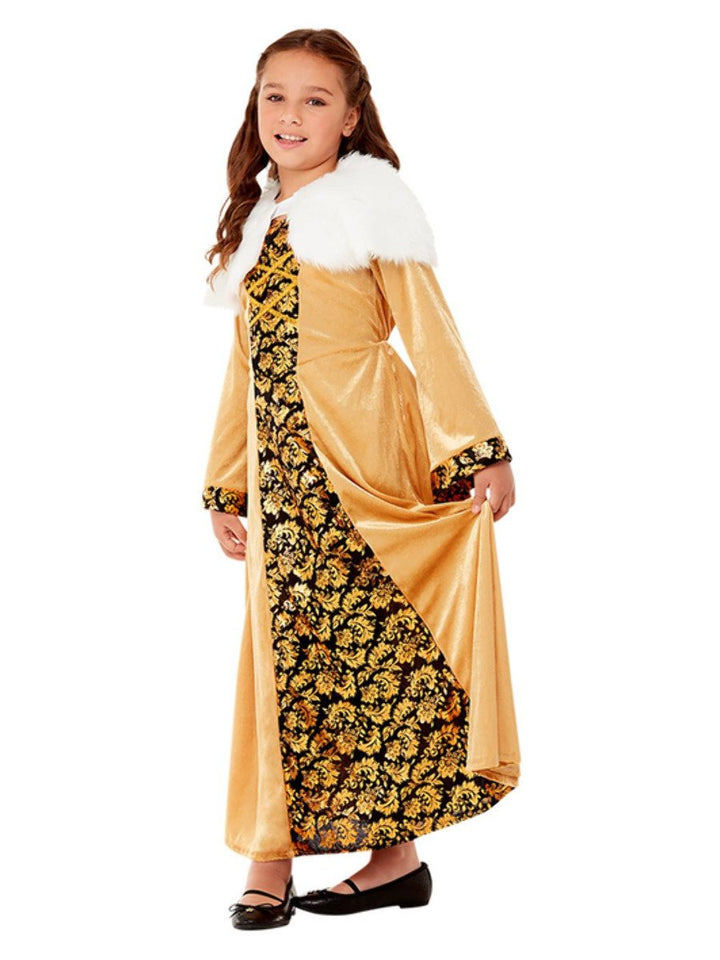 Medieval Countess Kids Costume Gold Sansa Stark Dress_2