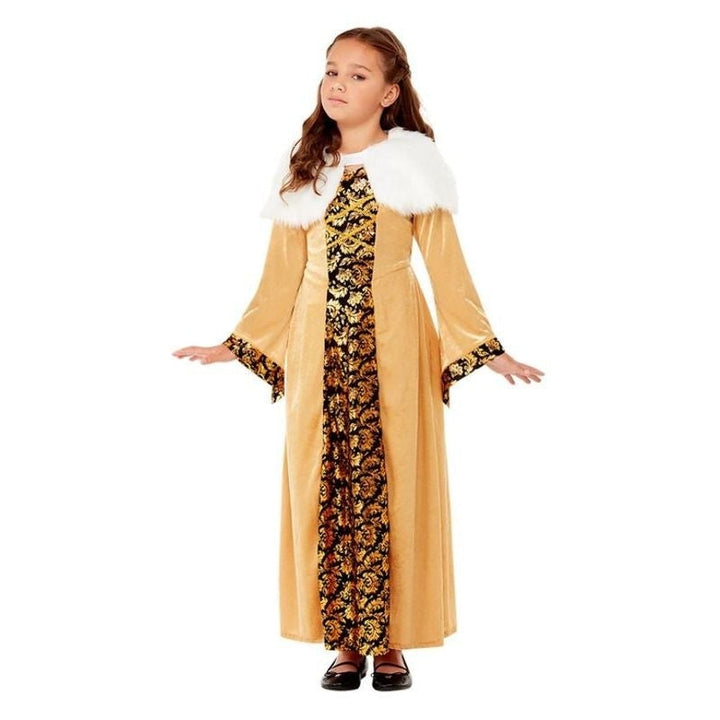 Medieval Countess Kids Costume Gold Sansa Stark Dress_1