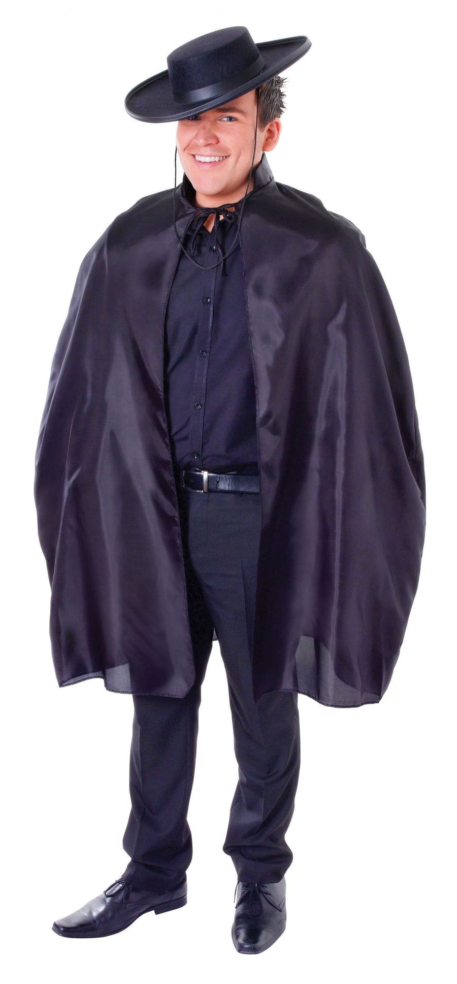 Mens Bandit Cape With Collar Adult Costume Male Halloween_1