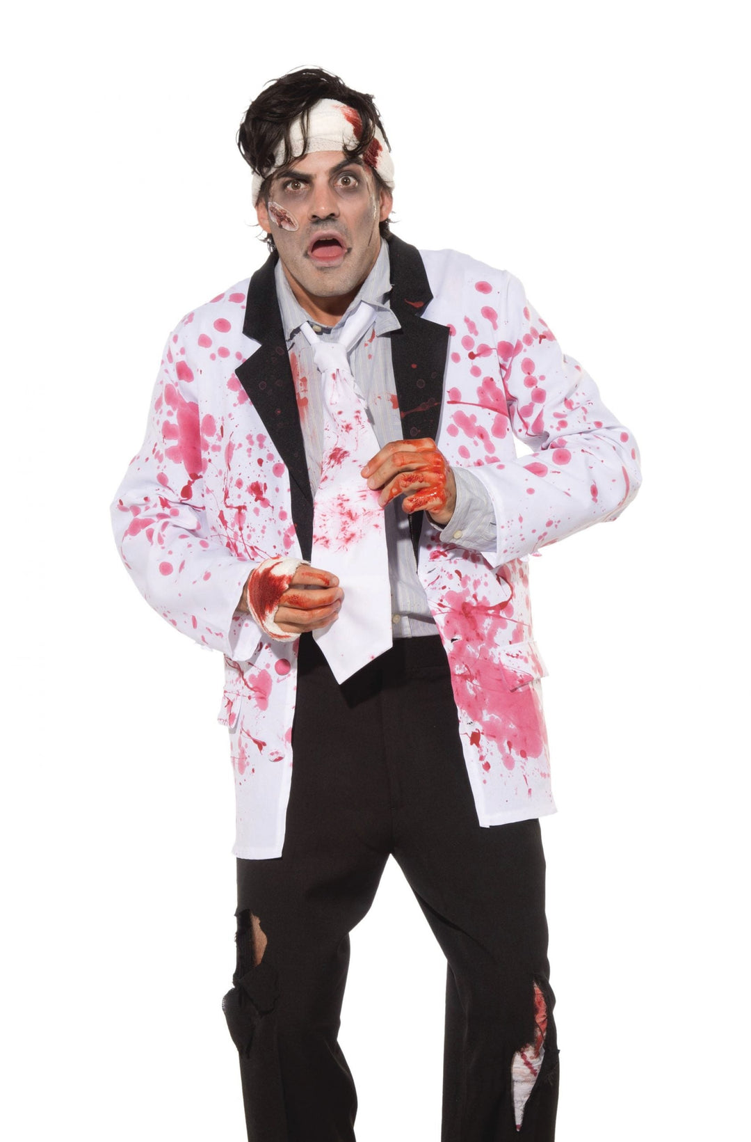 Mens Bloody Tie Costume Accessories Male Halloween_1