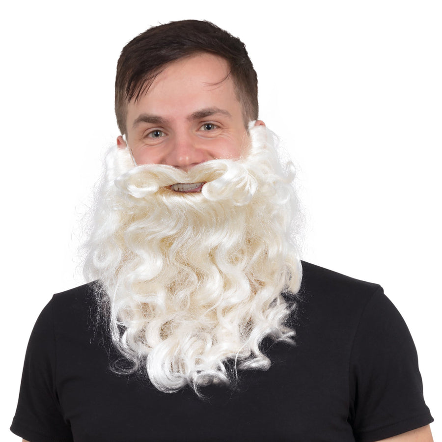 Mens Father Xmas Beard 10" Good Quality Moustaches and Beards Male Halloween Costume_1