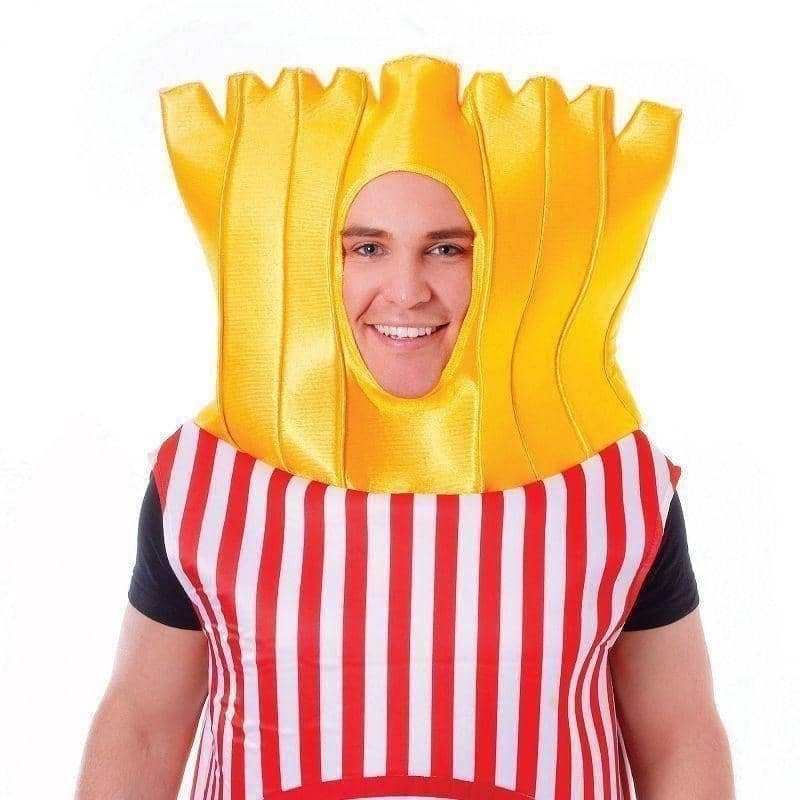 Mens French Fries Adult Costume Male Chest Size 44" Halloween_1