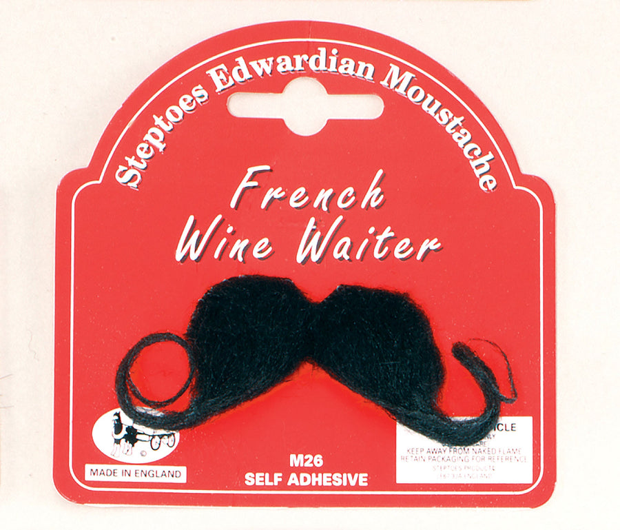 Mens French Wine Waiter Moustache Moustaches and Beards Male Halloween Costume_1