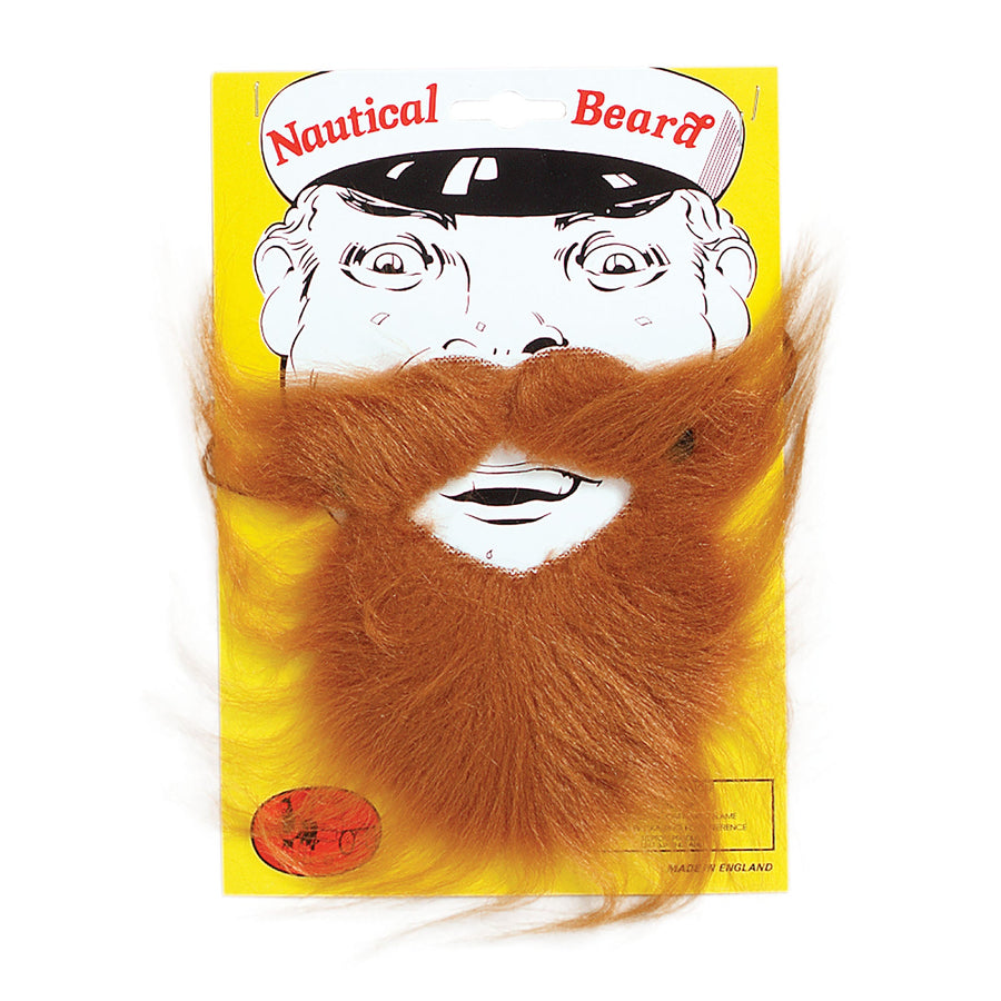 Mens Nautical Beard Brown Moustaches and Beards Male Halloween Costume_1