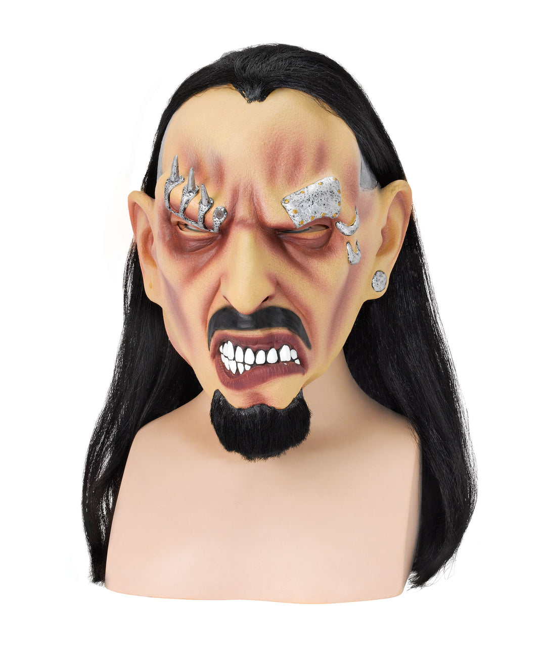 Mens Pierced Freak Mask Rubber Masks Male Halloween Costume_1