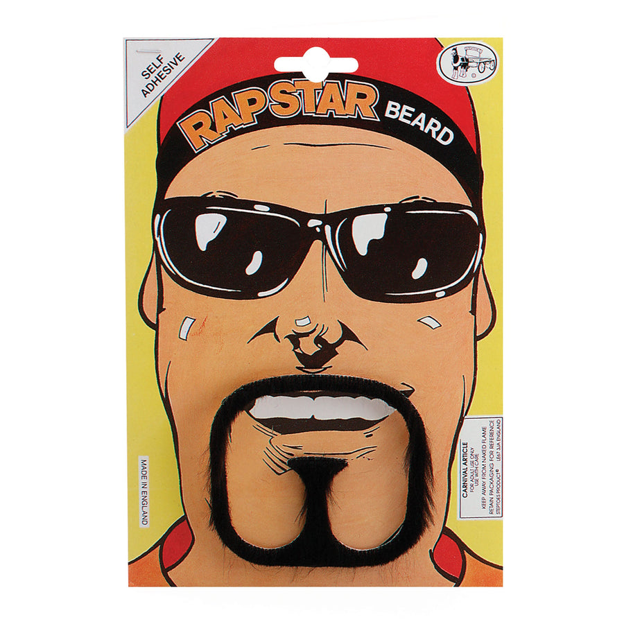 Mens Rap Star Beard Ali G Style Moustaches and Beards Male Halloween Costume_1
