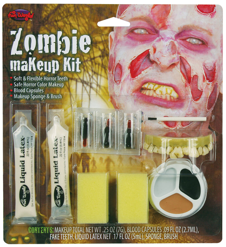 Mens Zombie Make Up Kit Male Halloween Costume_1