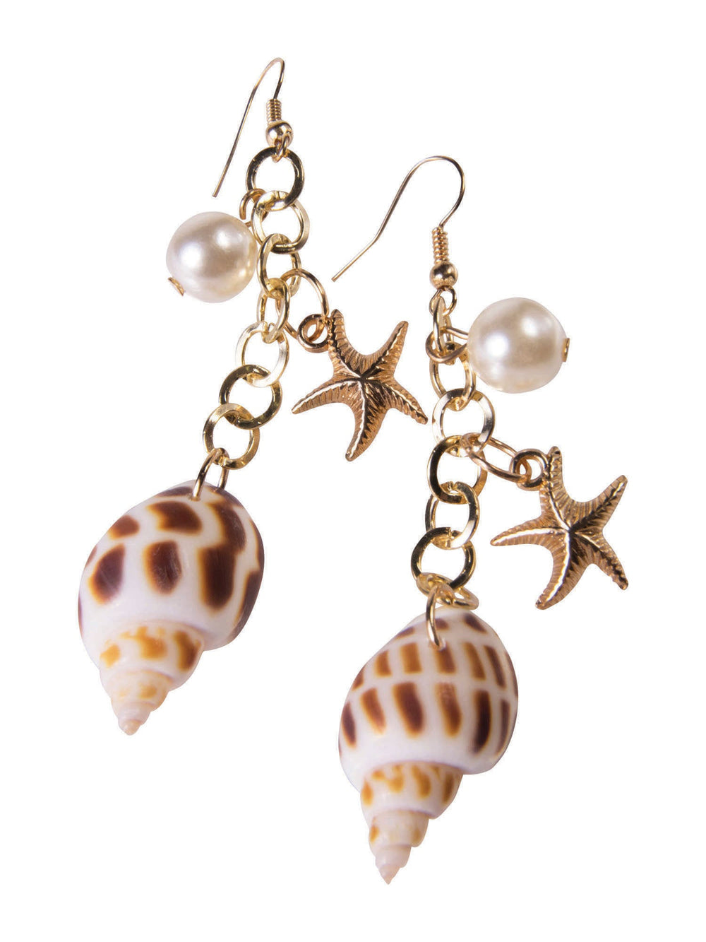 Size Chart Mermaid Earrings Seashell Costume Accessory