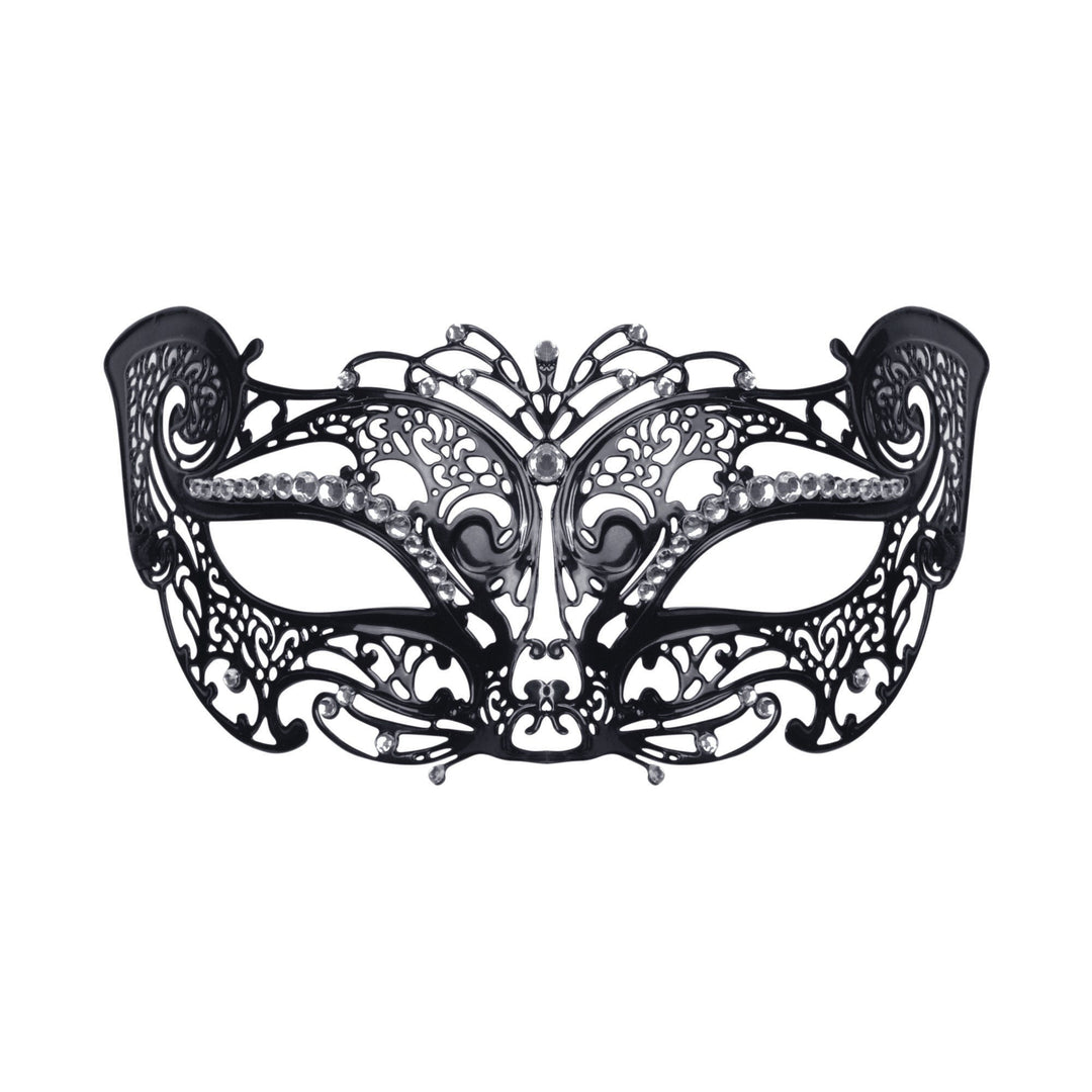 Metal Filigree Cat Mask With Stone_1