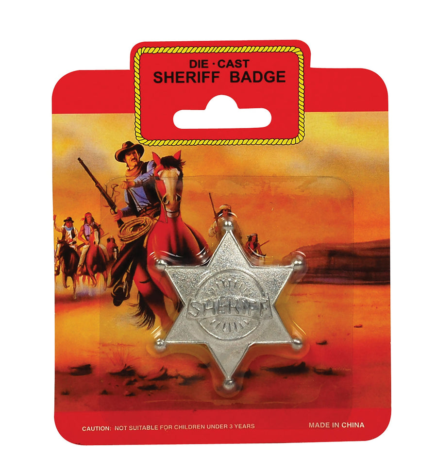 Metal Sheriff Badge Costume Accessory_1