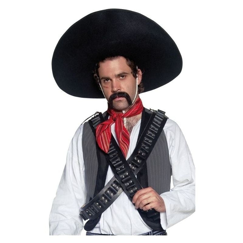 Mexican Bandit Sombrero Authentic Adult Black_1