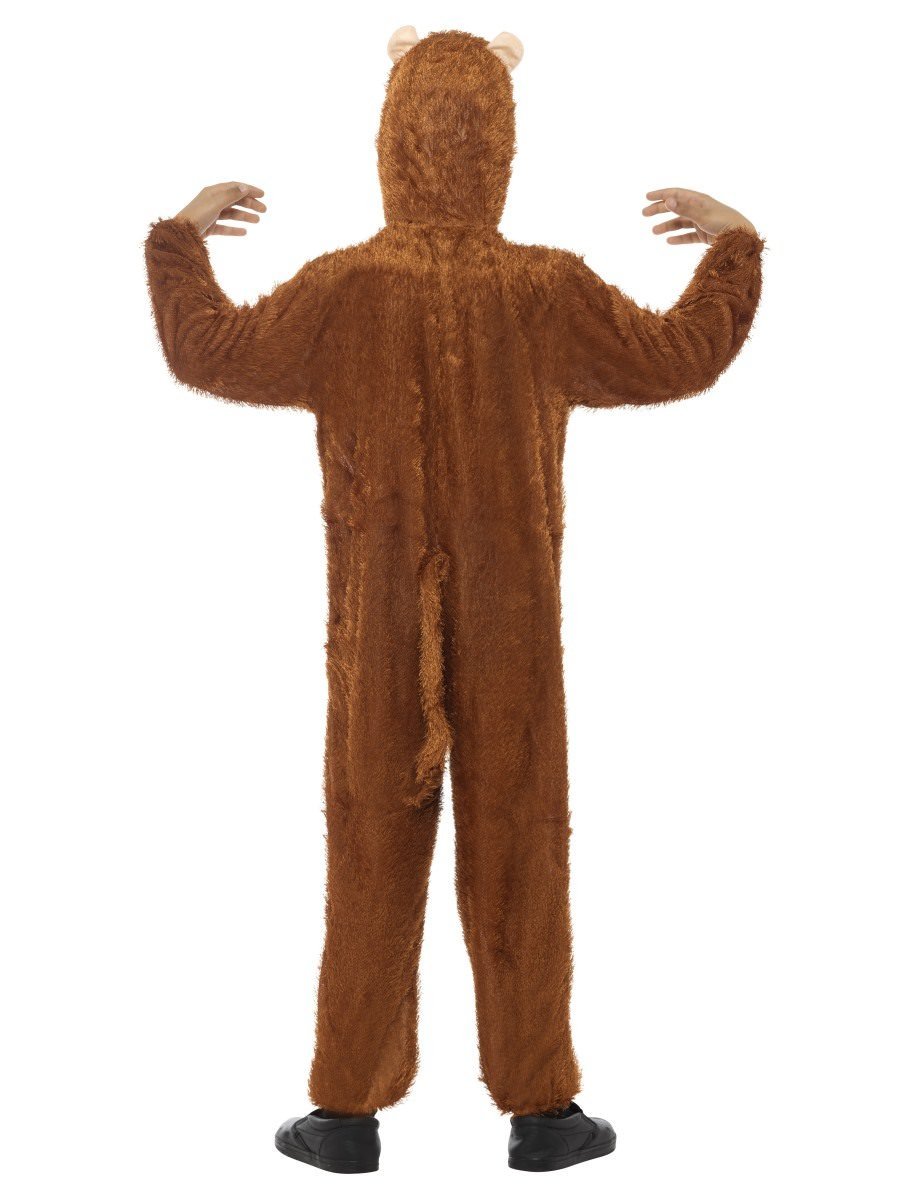 Monkey Costume Kids Brown Jumpsuit With Hood_2