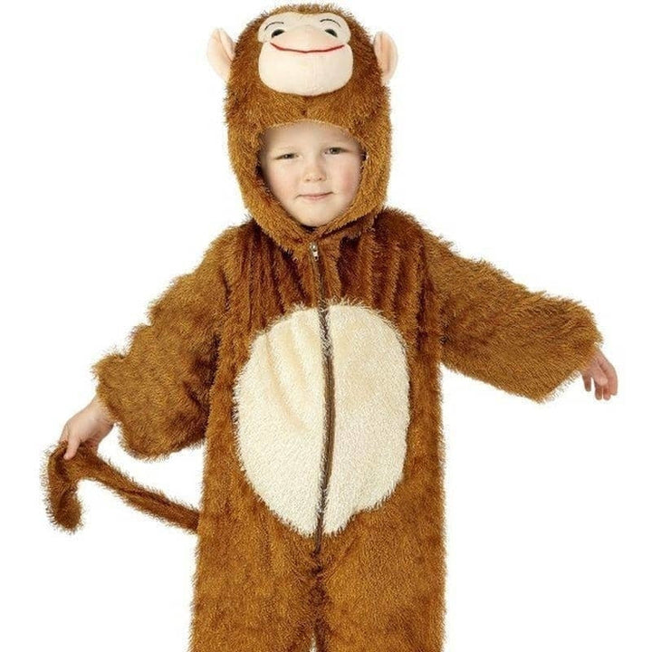 Monkey Costume Kids Brown Jumpsuit With Hood_4