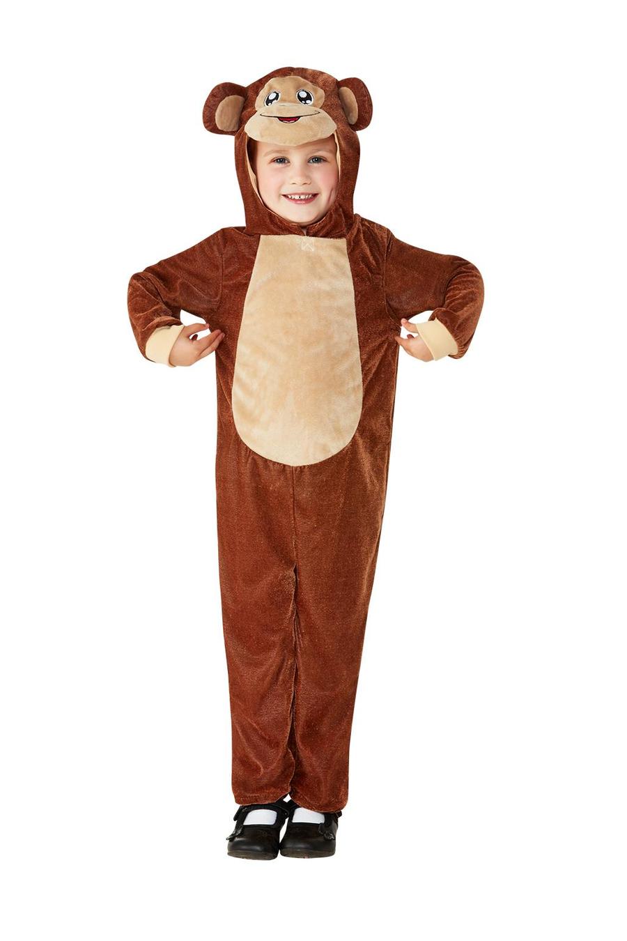 Monkey Toddler Costume Jumpsuit Brown_2