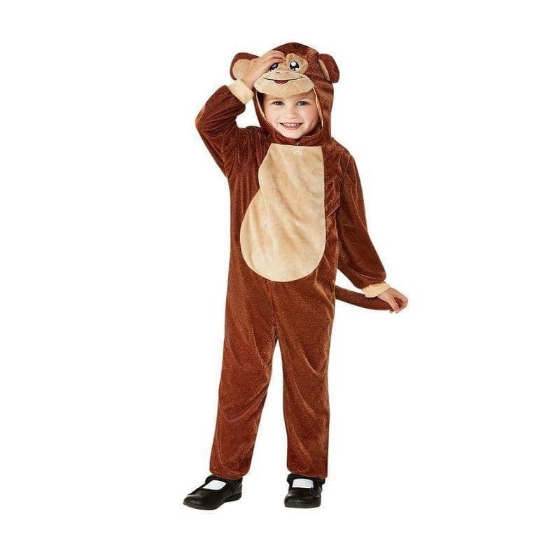 Monkey Toddler Costume Jumpsuit Brown_1