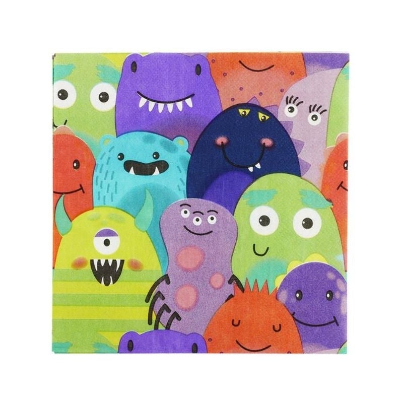 Monster Tableware Party Napkins X8_1