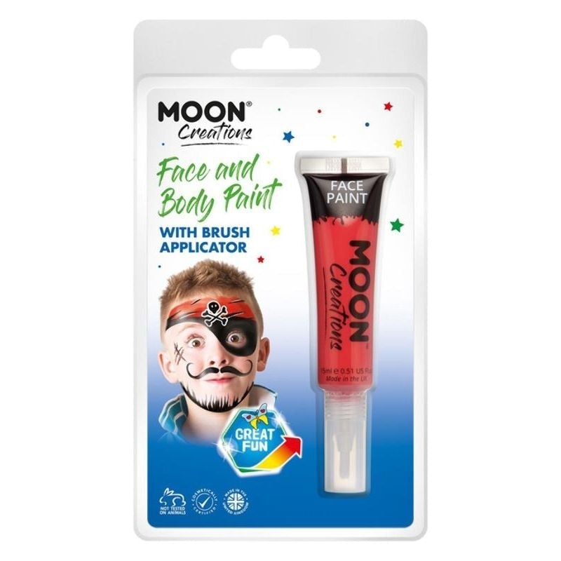Moon Creations Face & Body Paints With Brush Applicator, 15ml Clamshell Costume Make Up_11