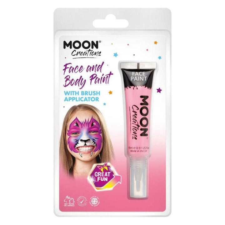 Moon Creations Face & Body Paints With Brush Applicator, 15ml Clamshell Costume Make Up_24