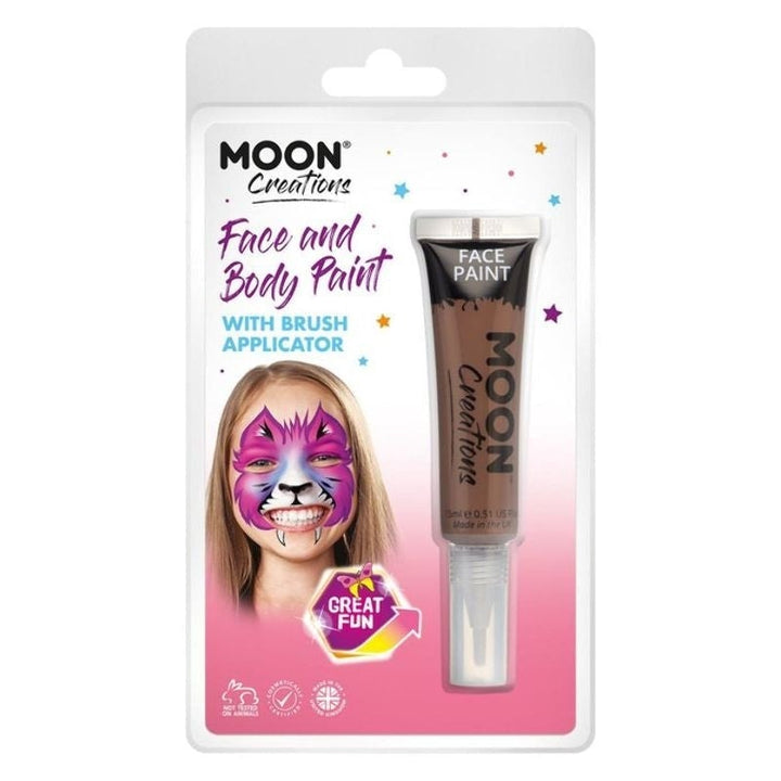 Moon Creations Face & Body Paints With Brush Applicator, 15ml Clamshell Costume Make Up_4