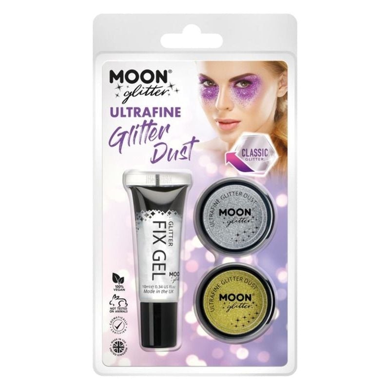 Moon Glitter Classic Ultrafine Dust with Fixing Gel Pack Costume Make Up 4