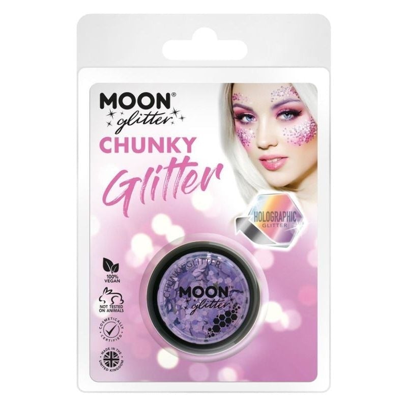 Moon Glitter Holographic Chunky Clamshell, 3g Costume Make Up_4