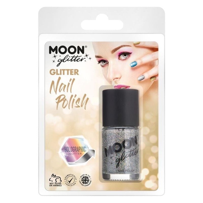 Moon Glitter Holographic Nail Polish Choice Of 8 Colours 14ml Costume Make Up 8