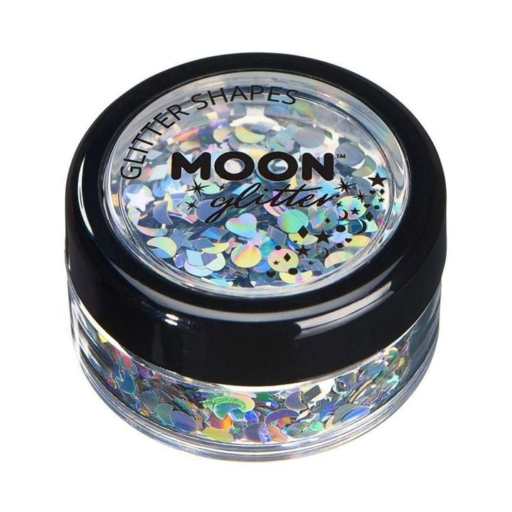 Size Chart Moon Glitter Holographic Shapes Single, 3g Costume Make Up