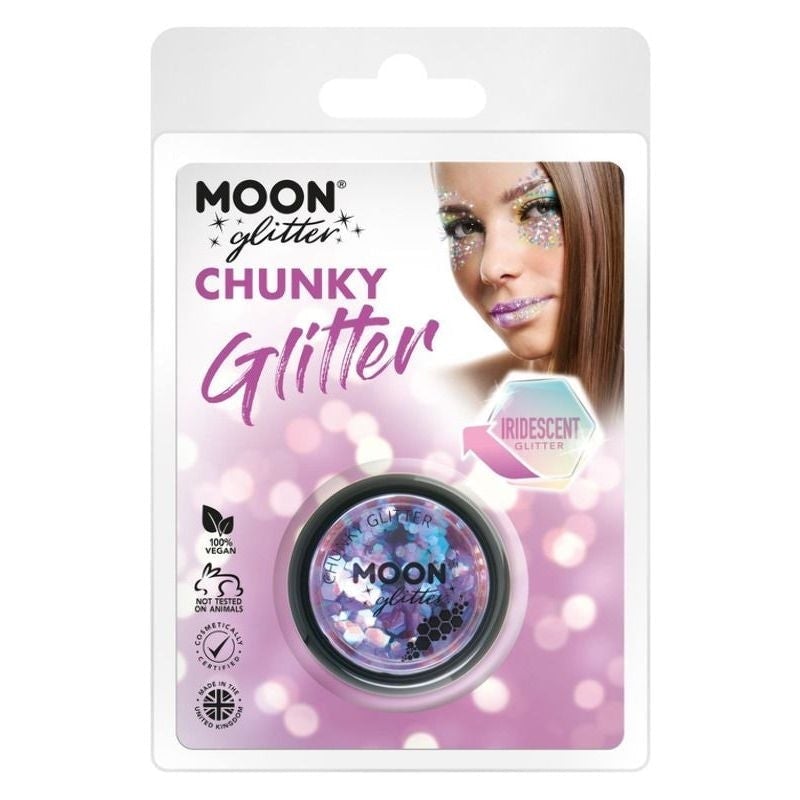 Moon Glitter Iridescent Chunky Clamshell, 3g Costume Make Up_4