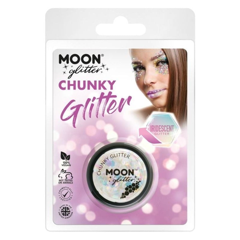 Moon Glitter Iridescent Chunky Clamshell, 3g Costume Make Up_5