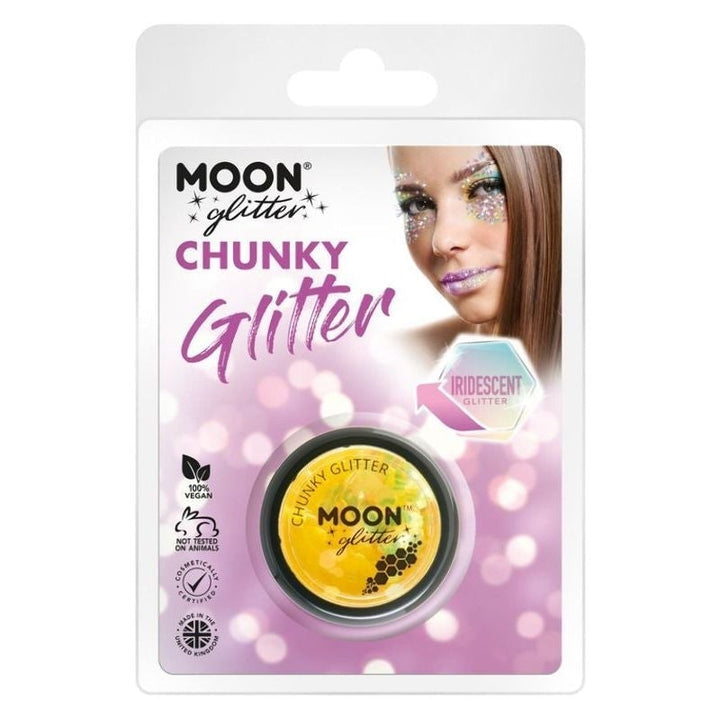 Size Chart Moon Glitter Iridescent Chunky Clamshell, 3g Costume Make Up