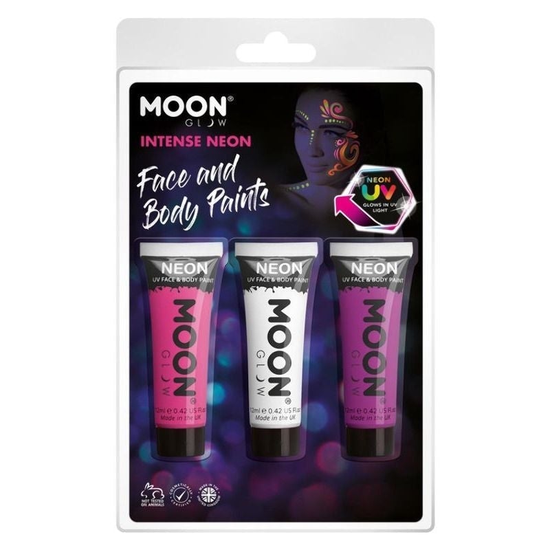 Moon Glow Intense Neon UV Face Paint Hot Pink M33687 Costume Make Up_1