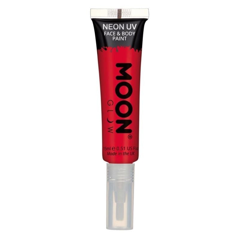 Moon Glow Intense Neon UV Face Paint Single, With Brush Applicator, 15ml Costume Make Up_6