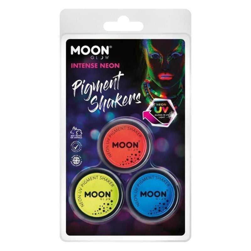 Moon Glow Intense Neon UV Nail Polish 3 Colour Costume Make Up Set main image 1