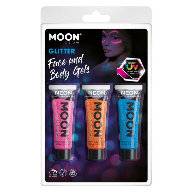 Moon Glow Neon UV Fine Glitter Gel M39085 Costume Make Up 1