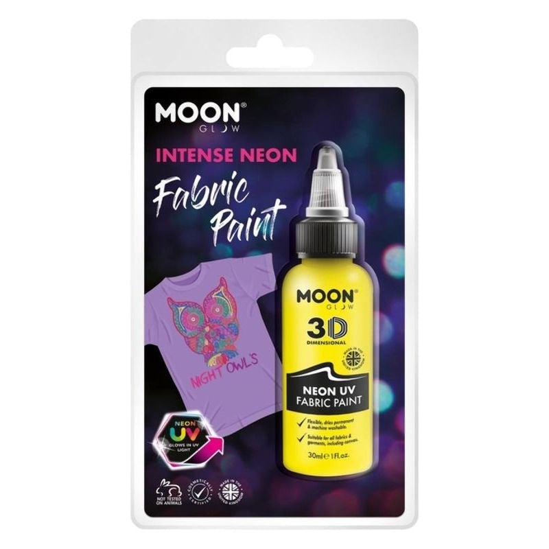Moon Glow Neon UV Intense Fabric Paint 30ml Clamshell Costume Make Up 8