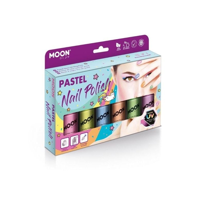 Moon Glow Pastel Neon UV Nail Polish Assorted Box Set Costume Make Up_1