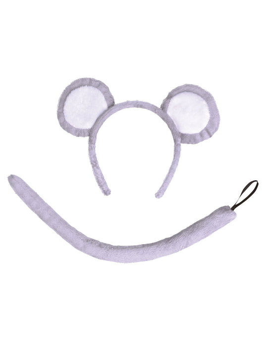 Mouse Set Grey Ears with Tail Kids Costume Kit Instant Disguise 2