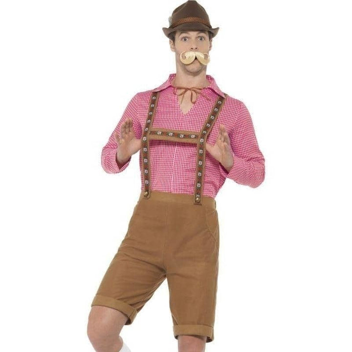 Mr Bavarian Costume Adult Red Brown_1