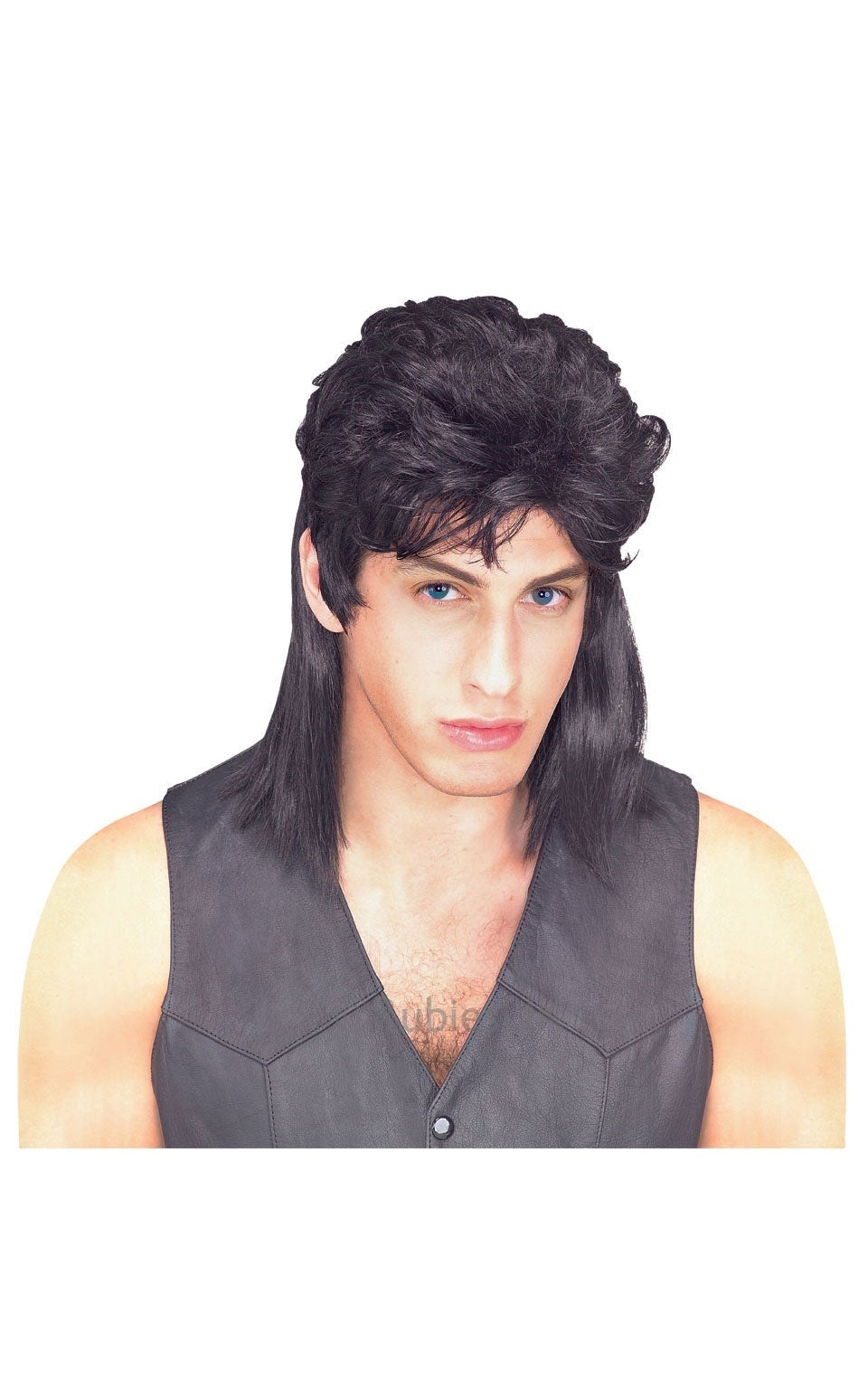 Mullet Wig Black 80s Bogan_1