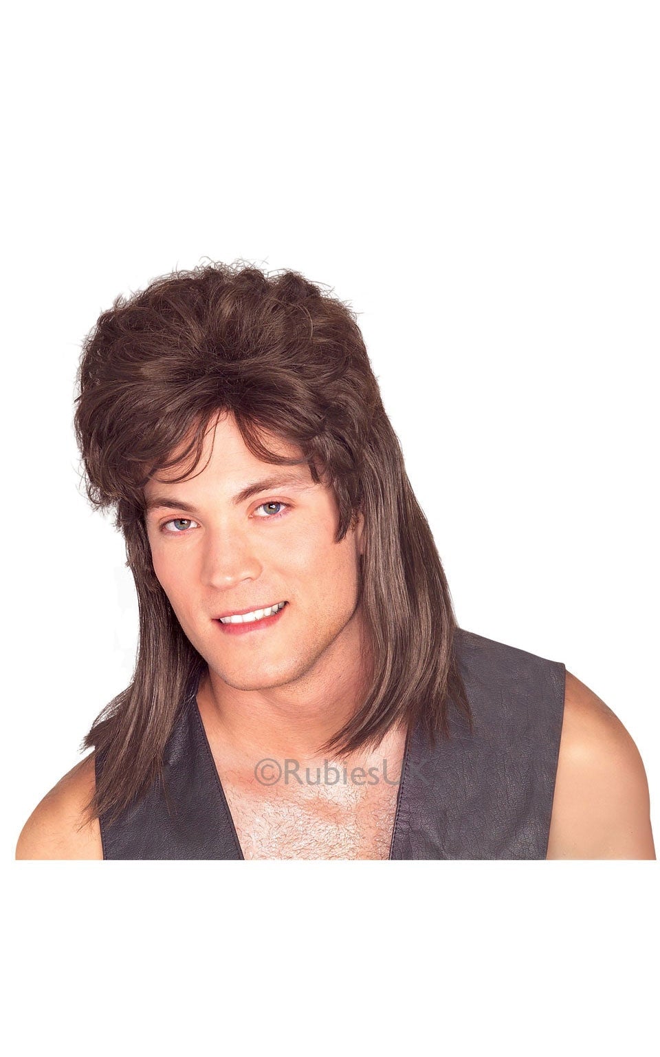 Mullet Wig Brown 80s Bogan_1