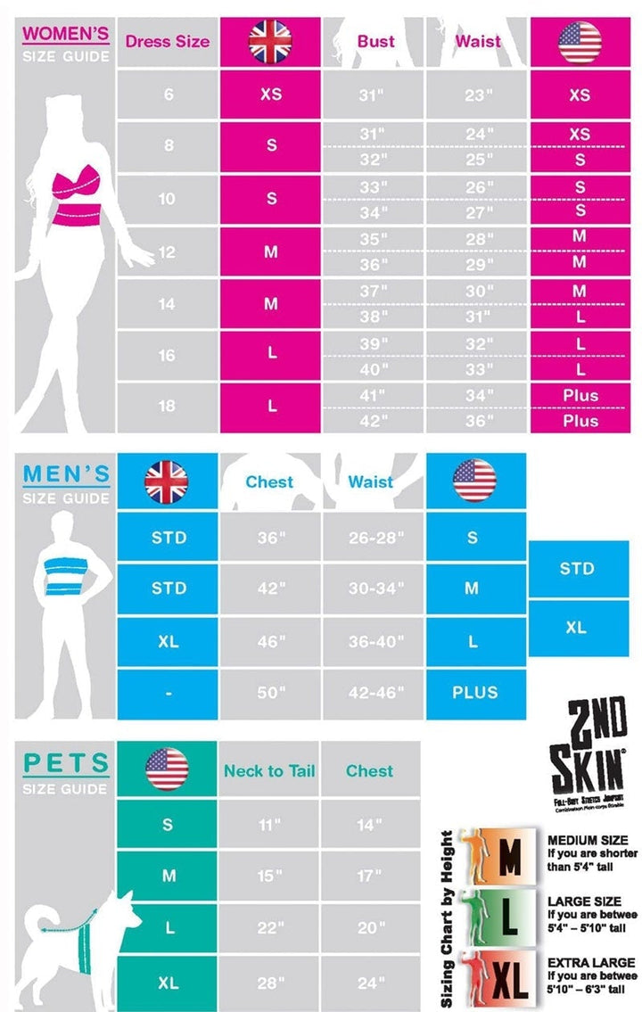 Size Chart Mummy 2nd Skin Suit