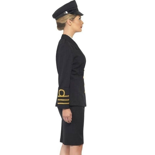 Navy Officer Ladies Costume Black Jacket Skirt Hat 2