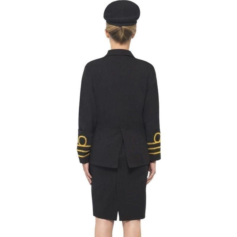 Navy Officer Ladies Costume Black Jacket Skirt Hat_3